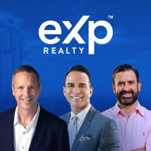 eXp Realty leaders: Glenn Sanford, Founder and CEO; Michael Valdes, Chief Growth Officer; Leo Pareja, Chief Strategy Officer.