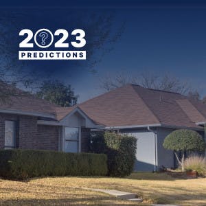 Zillow 2023 predictions with row of houses