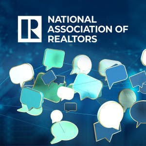 National Association of Realtors logo and a group of speech bubbles