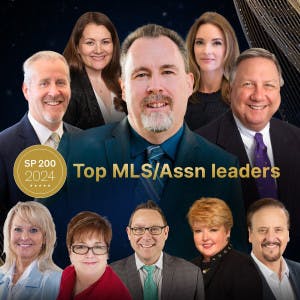 "SP 200 2024 Top MLS/Assn leaders" and a collage of headshots of MLS and association leaders.