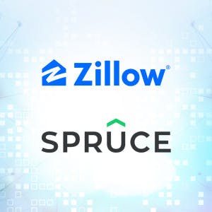 The Zillow and Spruce title company logos.