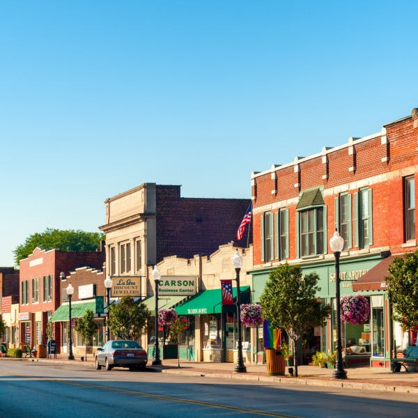 Main street in Bedford, Ohio