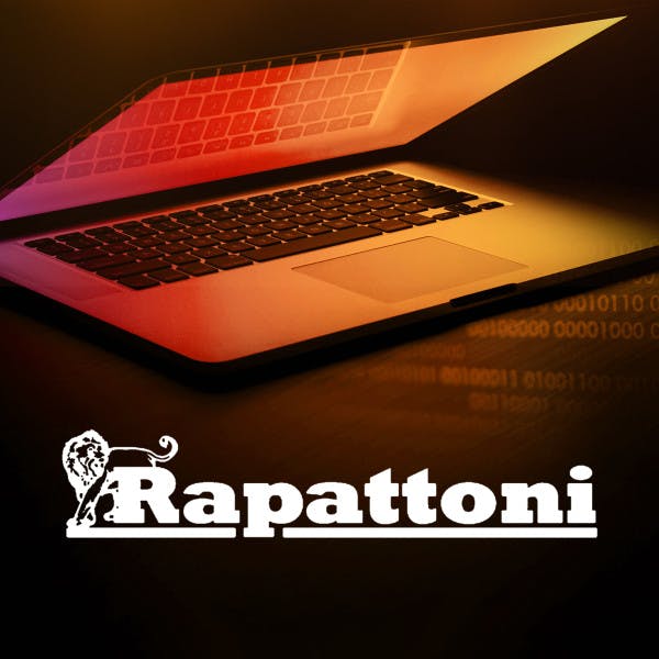 The Rapattoni MLS service provider logo against a backdrop of a laptop.