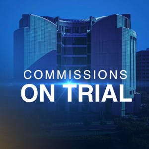 Commissions on trial and the Charles E. Whittaker U.S. district courthouse in Kansas City, Mo.