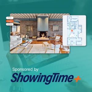ShowingTime+ logo and a property listing with an interactive floor plan