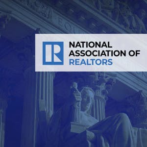 National Association of Realtors logo and a courthouse exterior