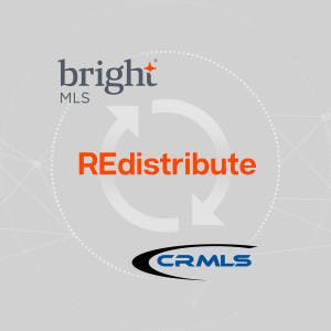 REdistribute, bright MLS, CRMLS logos