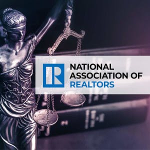 The National Association of Realtors logo and the scales of justice