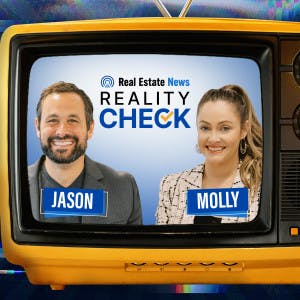 Old tv with Reality Check logo and Jason and Molly Mesnick 