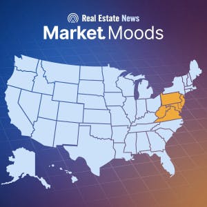 Market Moods and a map of the US with the Mid-Atlantic region highlighted.