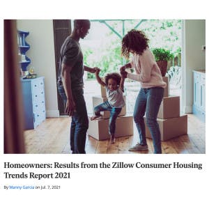 2021 - Zillow - Homeowners Consumer Housing Trends Report