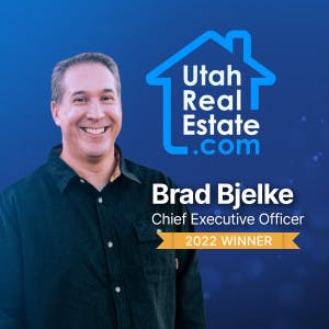 Utah Real Estate Logo and Brad Bjelke 2022 Winner